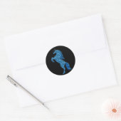 Blue Fire Unicornスタンプ ラウンドシール (封筒)