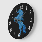 Blue Fire Unicorn Clock ラージ壁時計 (傾斜)