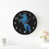 Blue Fire Unicorn Clock ラージ壁時計 (ホーム)