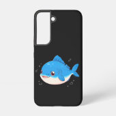 Blue Fish Drawing, Cartoon Style Samsung Galaxyケース (裏面)