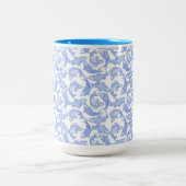 Blue Fish Pattern ツートーンマグカップ (中央)