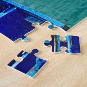 Blue Fishing Boat at Essaouira Harbor ジグソーパズル (側面)