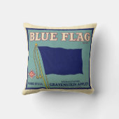 Blue Flag Apple Label装飾用クッション クッション (裏面)