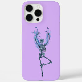 Blue Flames Ballerina Dancing Skeleton Design iPhone 16 Pro Maxケース