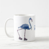 Blue FLAmingo with Pearls mug.Vote Harris 2024 コーヒーマグカップ (左)