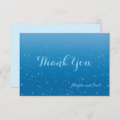 Blue Flat Simple Thank You Card All Purpose サンキューカード (正面/裏面)