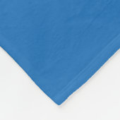 Blue fleece blanket with logo and motto フリースブランケット (角)