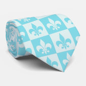 Blue Fleur de lis ネクタイ (ロール)