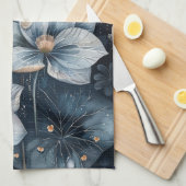 Blue Floral                                        キッチンタオル (四つ折り)