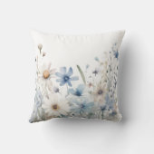 Blue Floral Best Grandma Ever Picture Gift クッション (裏面)