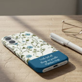 Blue Floral Bible Verse Case-Mate iPhoneケース