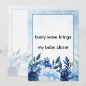 Blue Floral Birth Affirmation Art シーズンカード (正面/裏面)