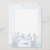 Blue Floral Birth Affirmation Art シーズンカード (裏面)