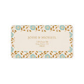 Blue Floral Boho  ラベル (正面)