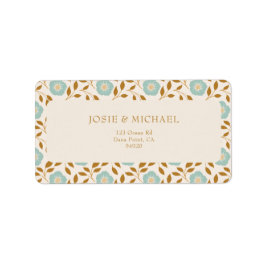 Blue Floral Boho  ラベル