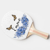 Blue Floral bouquet in the blooming garden 卓球ラケット (横)