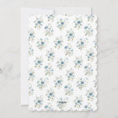Blue Floral Bridal Shower Invitation シーズンカード (裏面)