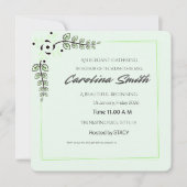 Blue Floral Bridal Shower Invitation | Editable Sp 招待状 (正面)