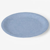 Blue Floral Bridal Shower Paper Dinner Plates ペーパープレート (アングル)