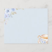 Blue Floral Bridal Shower Recipe Card  (裏面)