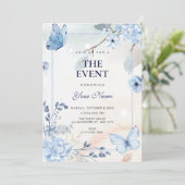 Blue floral butterflies  招待状 (スタンド正面)