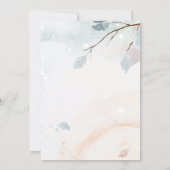 Blue floral butterflies  招待状 (裏面)