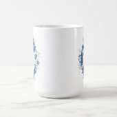 Blue Floral Butterfly Mug コーヒーマグカップ (中央)