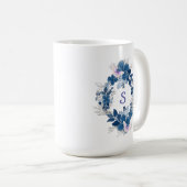 Blue Floral Butterfly Mug コーヒーマグカップ (正面右)