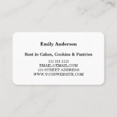 Blue Floral Cake Mixer Bakery 名刺 (裏面)