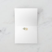 Blue Floral Carriage Baby Shower Thank You Card サンキューカード (内部)