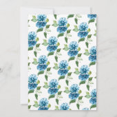 Blue Floral Celebration of Life Invitations 招待状 (裏面)