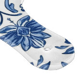 Blue Floral Chinoiserie White Watercolor カッティングボード (角)