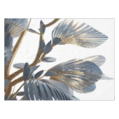 Blue Floral Design Plant テーブルクロス (正面(横))