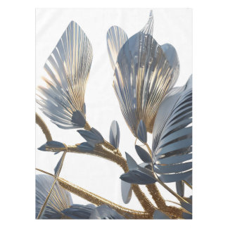 Blue Floral Design Plant テーブルクロス