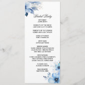 Blue Floral double side program card  プログラム (裏面)