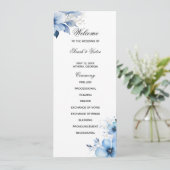 Blue Floral double side program card  プログラム (スタンド正面)