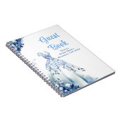 Blue Floral Dress Bridal Shower Guest Book ノートブック (右側)