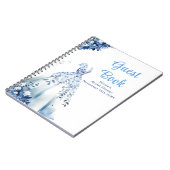 Blue Floral Dress Bridal Shower Guest Book ノートブック (左側)