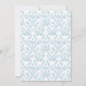 Blue Floral Elegant Blue Hydrangea Bridal Shower 招待状 (裏面)