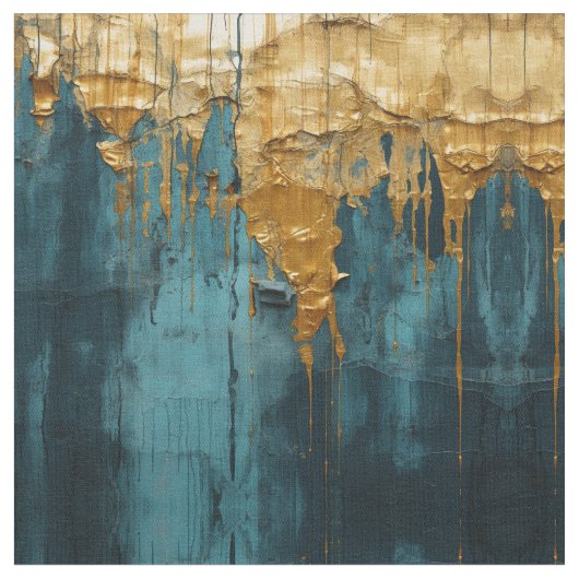 Blue Floral Fabric Seamless Pattern Boho Modern ファブリック (クローズアップ)