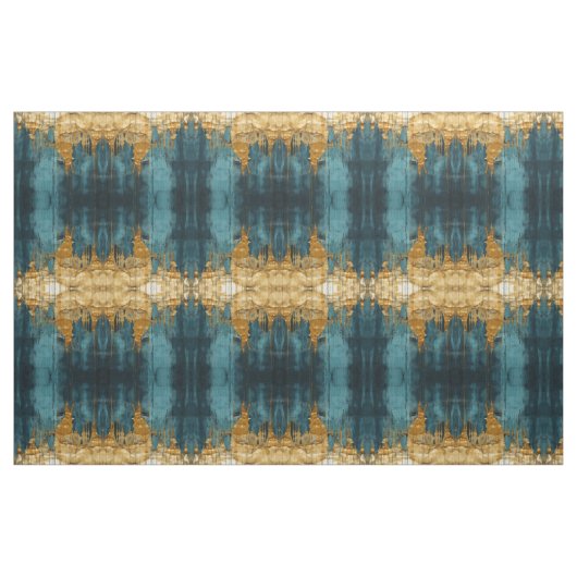Blue Floral Fabric Seamless Pattern Boho Modern ファブリック (ファットクウォーター)