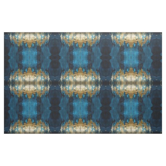 Blue Floral Fabric Seamless Pattern Boho Modern ファブリック (ファットクウォーター)