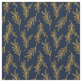 Blue Floral Fabric Seamless Pattern Elegant Boho ファブリック (クローズアップ)