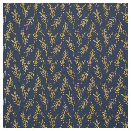 Blue Floral Fabric Seamless Pattern Elegant Boho ファブリック (見本)