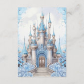 Blue Floral Fairytale Castle Wedding Details エンクロージャーカード (裏面)