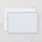 Blue floral forget-me-nots flowers funeral サンキューカード (裏面)