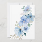 Blue Floral Garden Spanish Bridal Shower 招待状 (裏面)