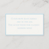  Blue  Floral  "Guess How Many Kisses" Bridal Game エンクロージャーカード (裏面)
