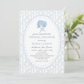 Blue Floral Hydrangea Bridal Shower Invitation 招待状 (スタンド正面)