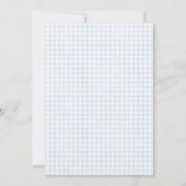 Blue Floral Hydrangeas Gingham Whimsical Bridal 招待状 (裏面)